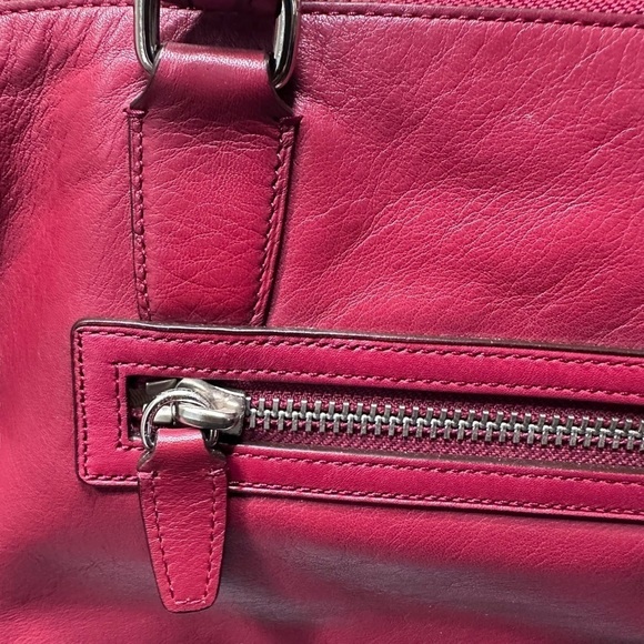 COACH Legacy Molly East/West Red Leather Satchel - Picture 9 of 16